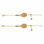 Tennis Racket Charm Bracelet – 18K Gold Plated Stainless Steel, Adjustable Chain, Sporty Elegant Jewelry