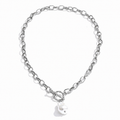 Baroque Pearl Jewelry Set – Silver Stainless Steel Necklace & Bracelet
