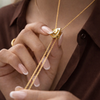 Gold Plated Cowboy Hat Necklace, Zircon Pendant, Western Jewelry