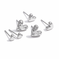 Gold Heart Stud Earrings for Women – Stainless Steel, Cubic Zirconia, Minimal Jewelry