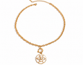 Enamel Flower Pendant Necklace, Gold Plated Stainless Steel, Boho Floral Charm
